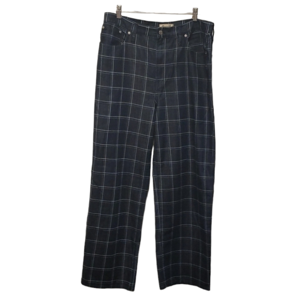 Madewell High Rise Wide Leg Window Pane Jeans 32